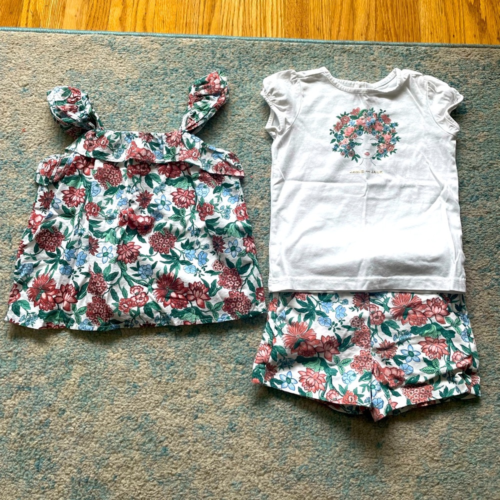 Janie and Jack Floral Outfit Size 3